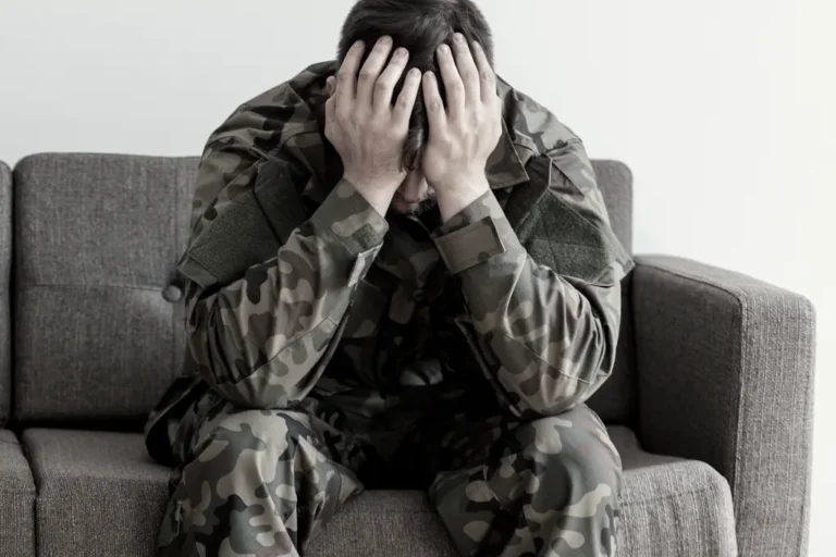 Traumatised soldier with post-traumatic stress disorder (PTSD) needing trauma therapy